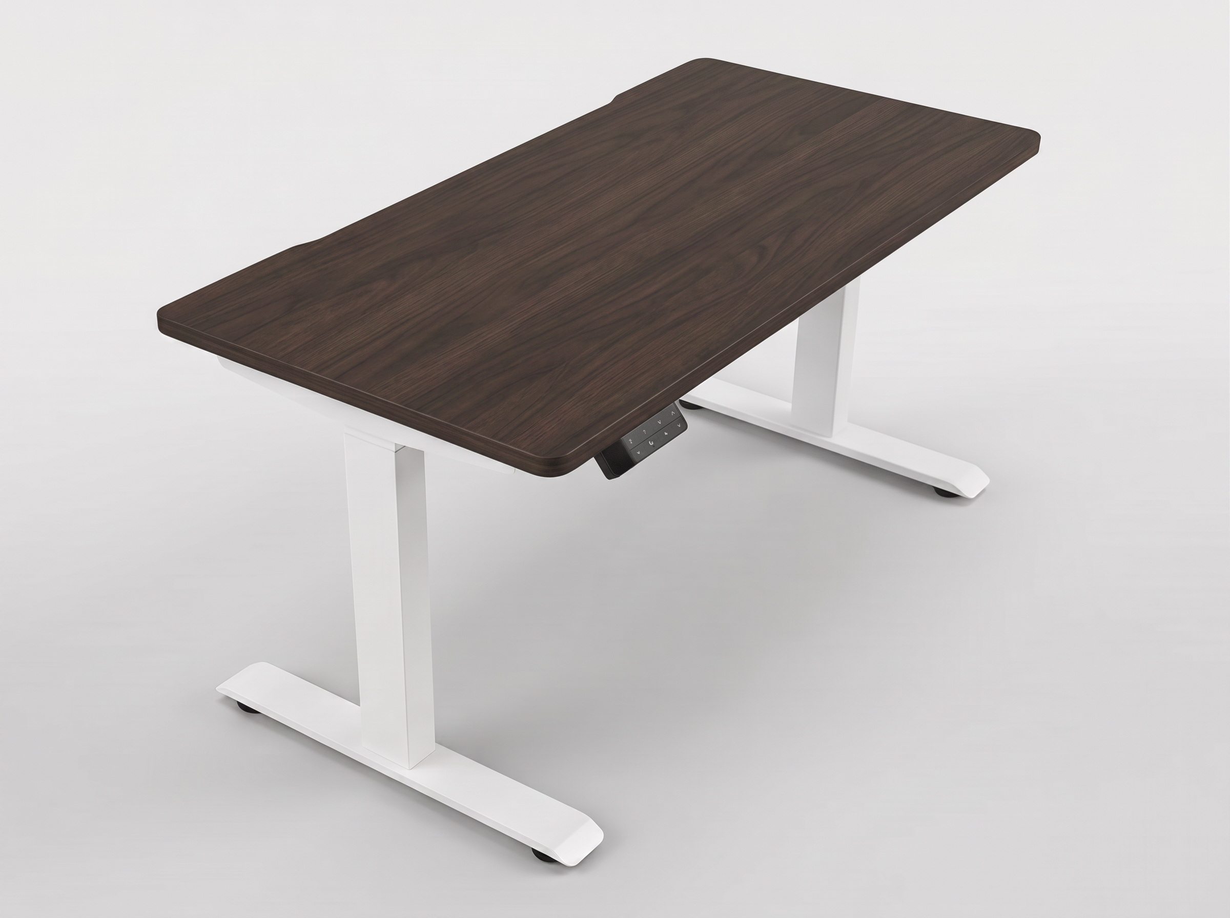 #color_aged darkened walnut top / white frame